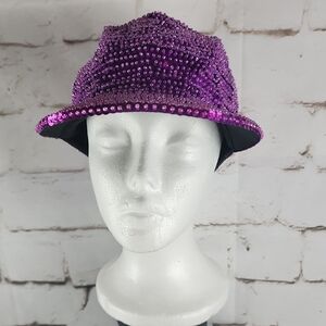 FUN Purple Sequin Baseball Cap
